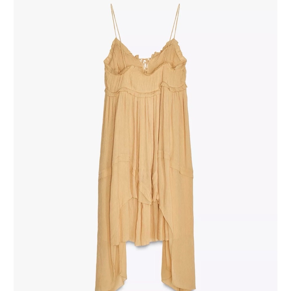 🔥NWT. ZW Collection Asymmetrical Ruffled Dress. Size M - Picture 6 of 16